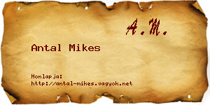 Antal Mikes névjegykártya